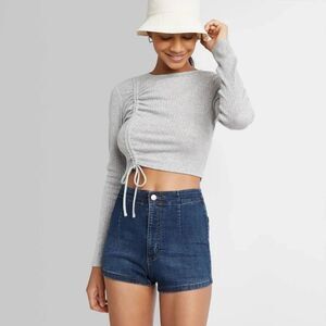 Wild Fable Women's Super-High Rise Jean Shorts - 4